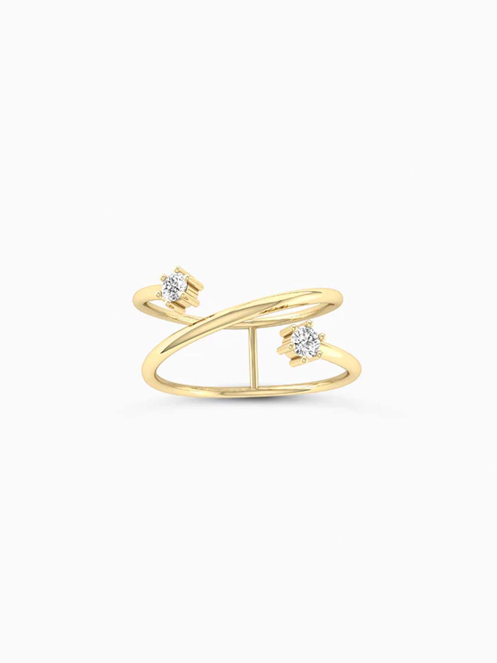 Crossover Diamond Ring in 14kt Gold (0.10cts)