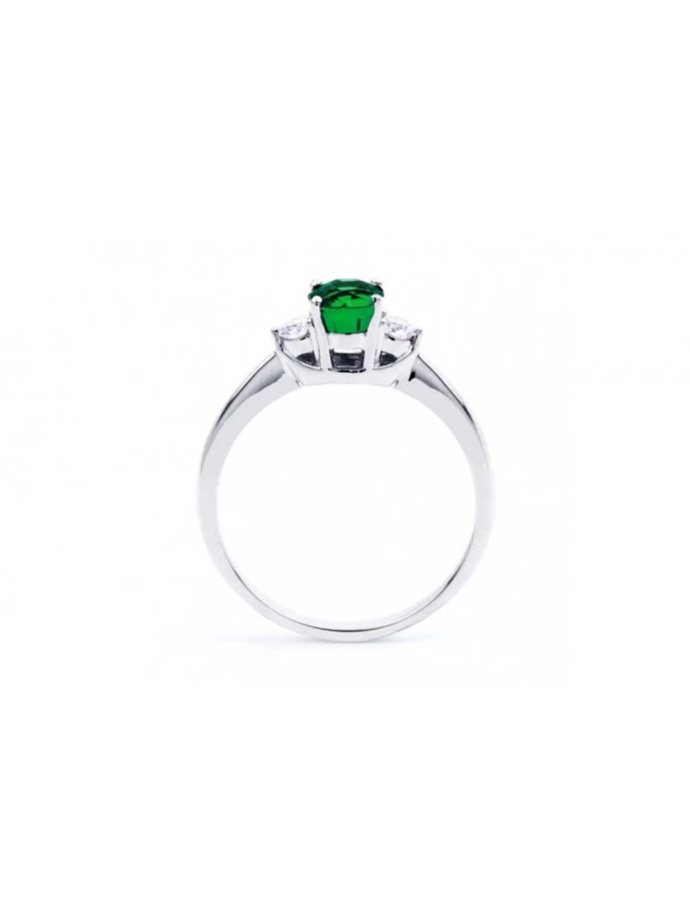 Oval Emerald Diamond Ring