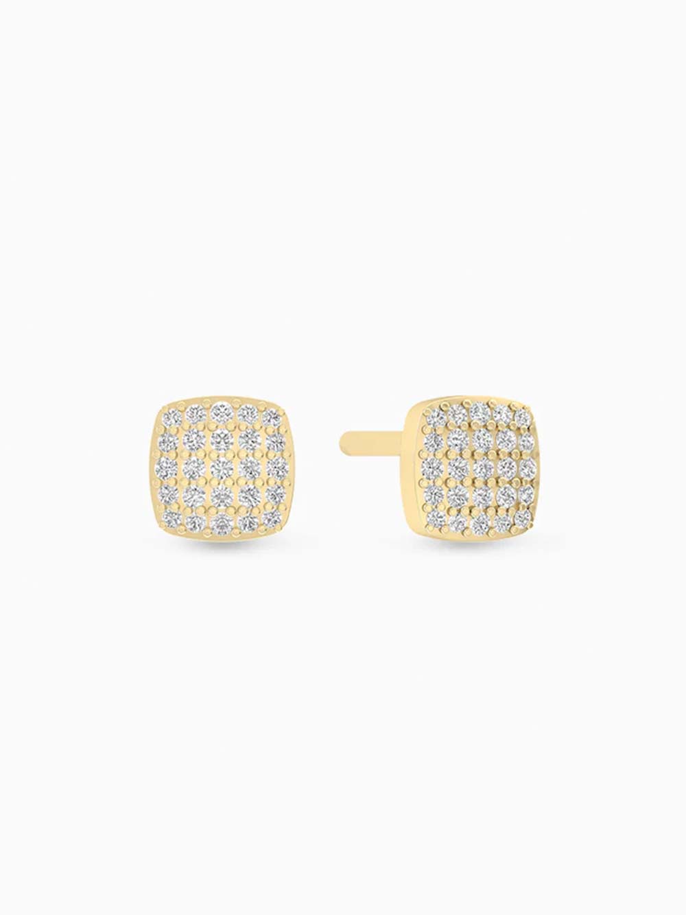 Cushion Diamond Earrings Made in 14kt Gold (0.40cts)