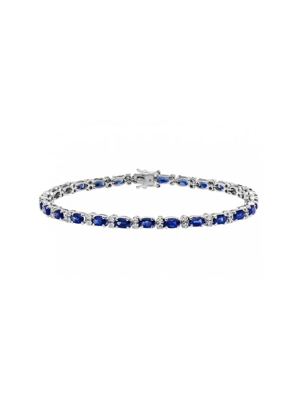 Ceylon Blue Sapphire Elegant Tennis Bracelet