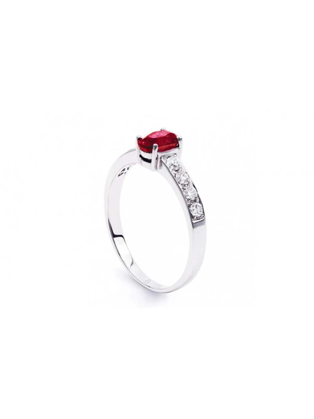 Ruby Ring with Diamond Accents