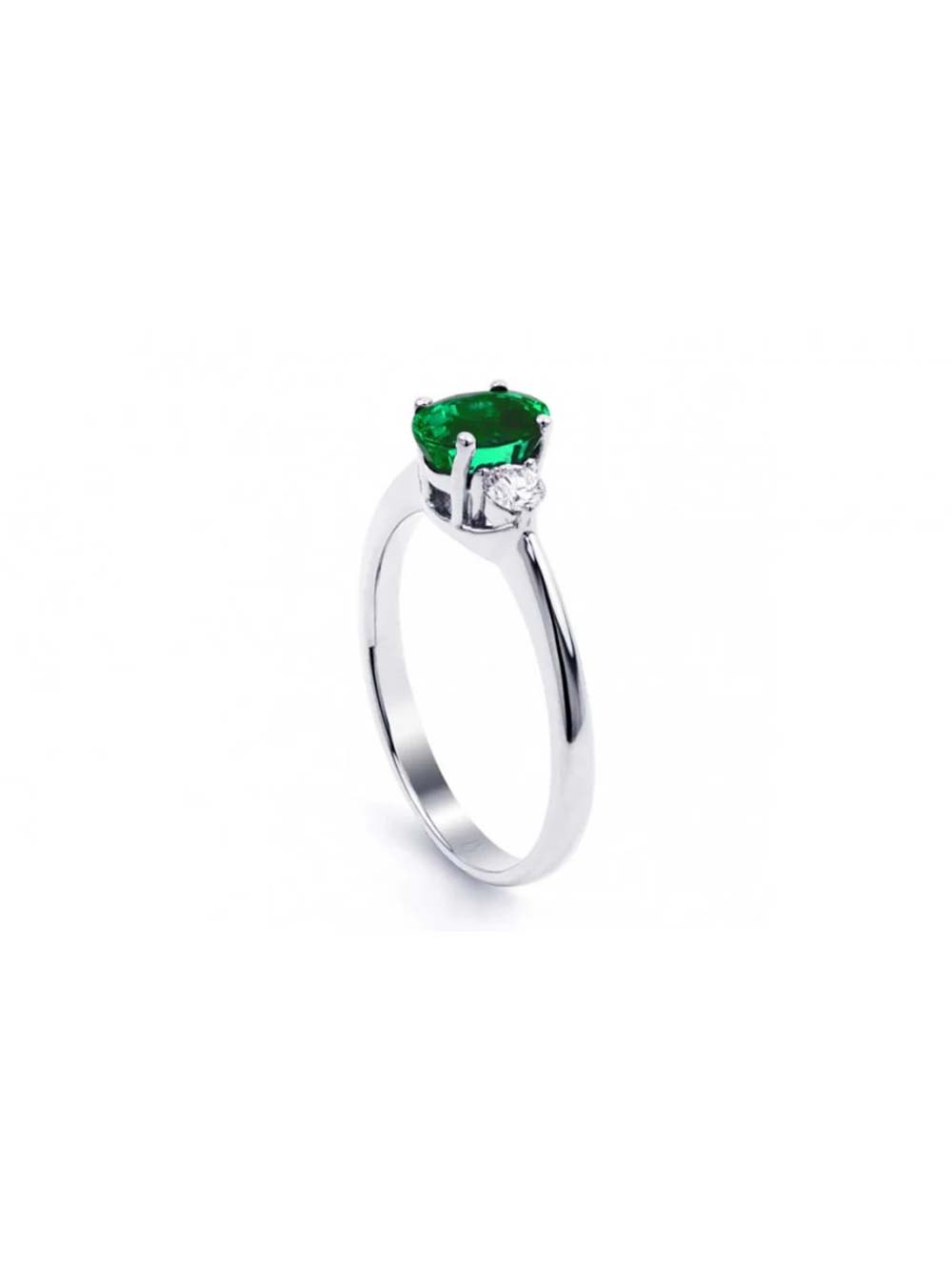 Oval Emerald Diamond Ring