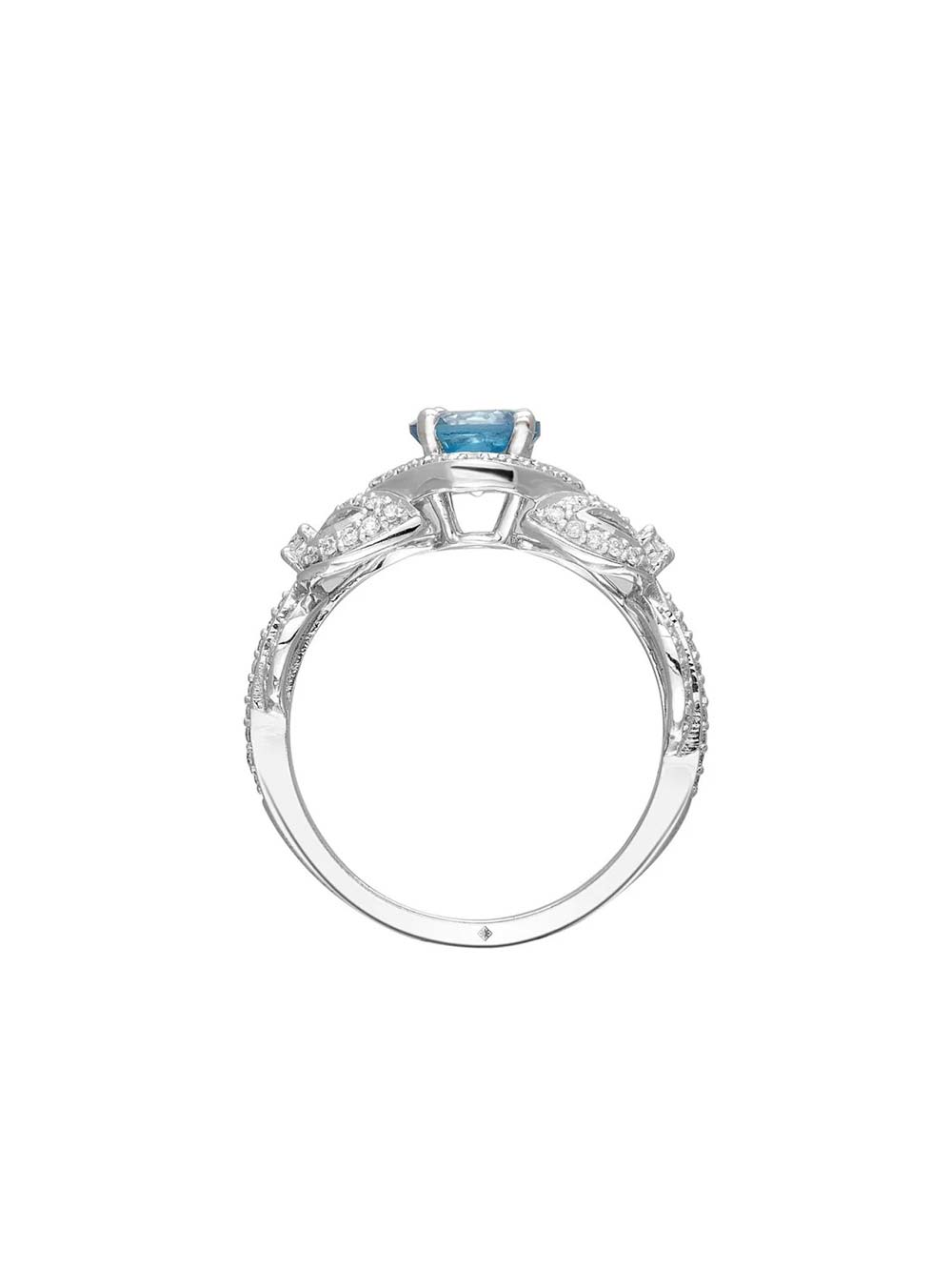 Floral Blue Sapphire Ring