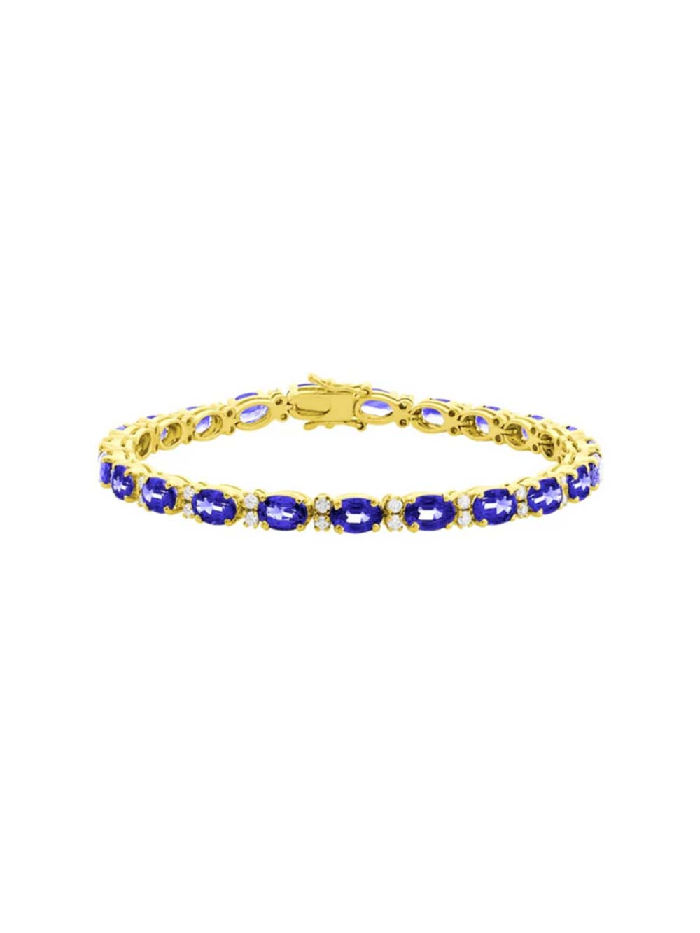 Tanzanite Tennis Bracelet in White Gold