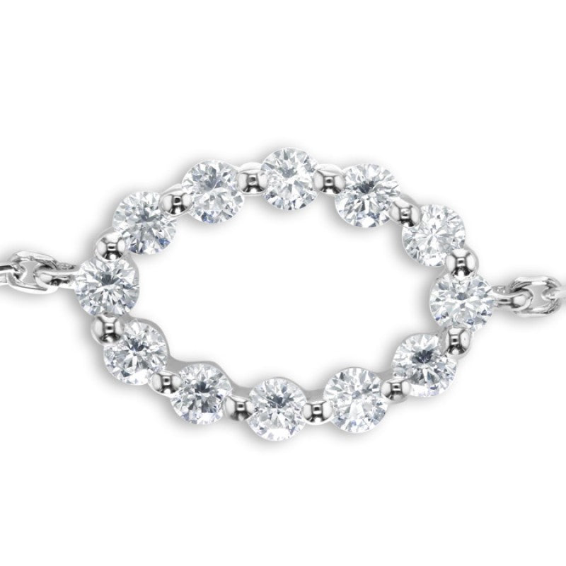 Oval Diamond Bracelet in 18kt Gold (0.35cts)