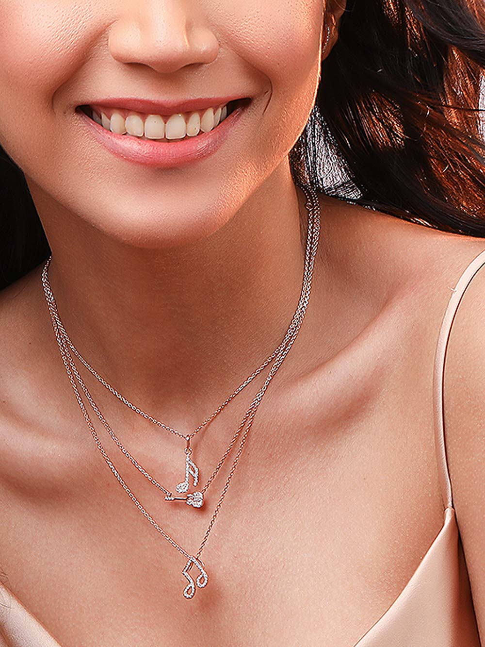 Guitar Diamond Necklace in 14kt Gold (0.20cts)
