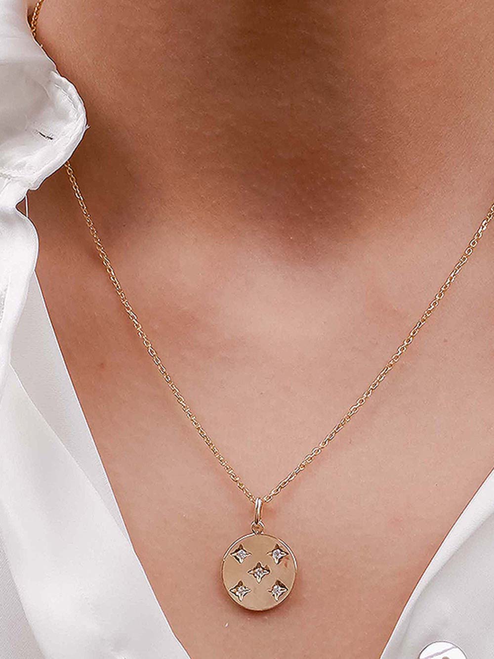 Celestial Five-Star Diamond Pendant