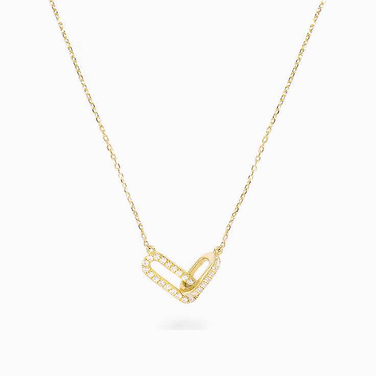 Interlocking Links Diamond Necklace – Strength & Style
