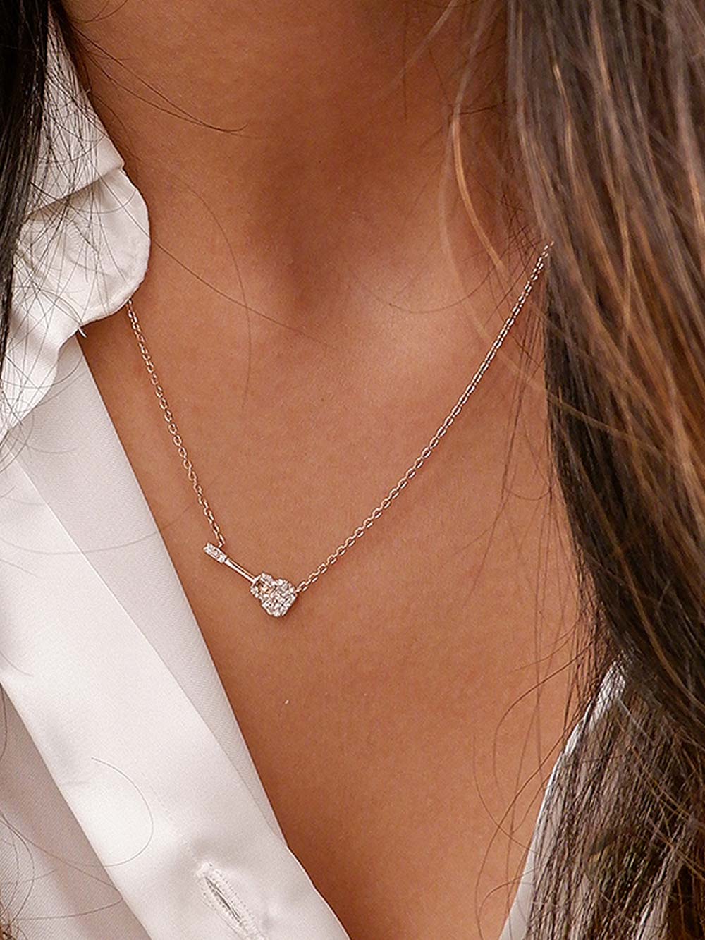 Guitar Diamond Necklace in 14kt Gold (0.20cts)