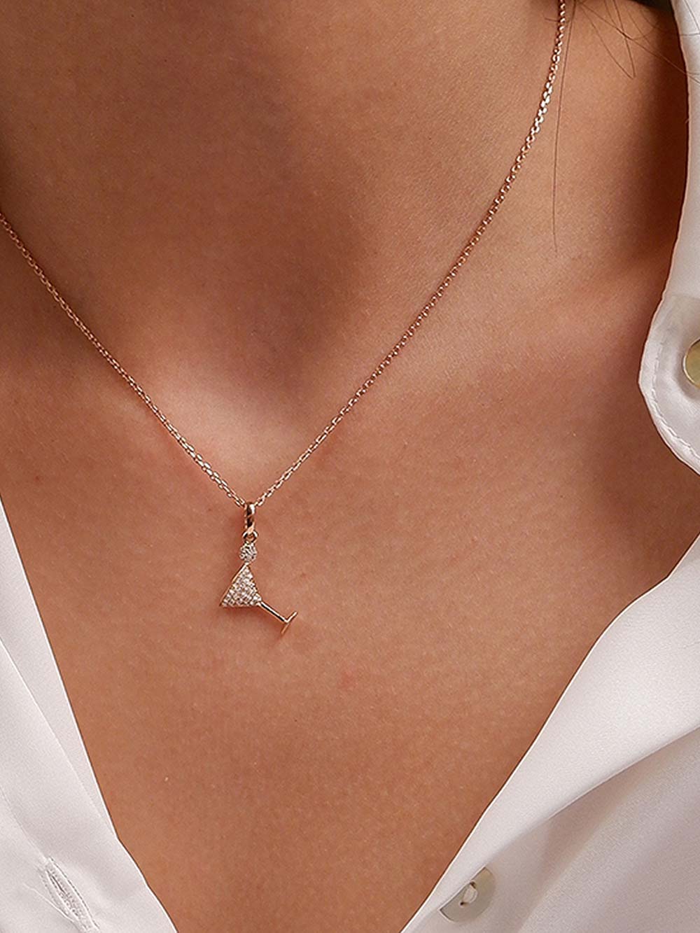 Champagne Diamond Pendant in 14kt Gold (0.20cts)