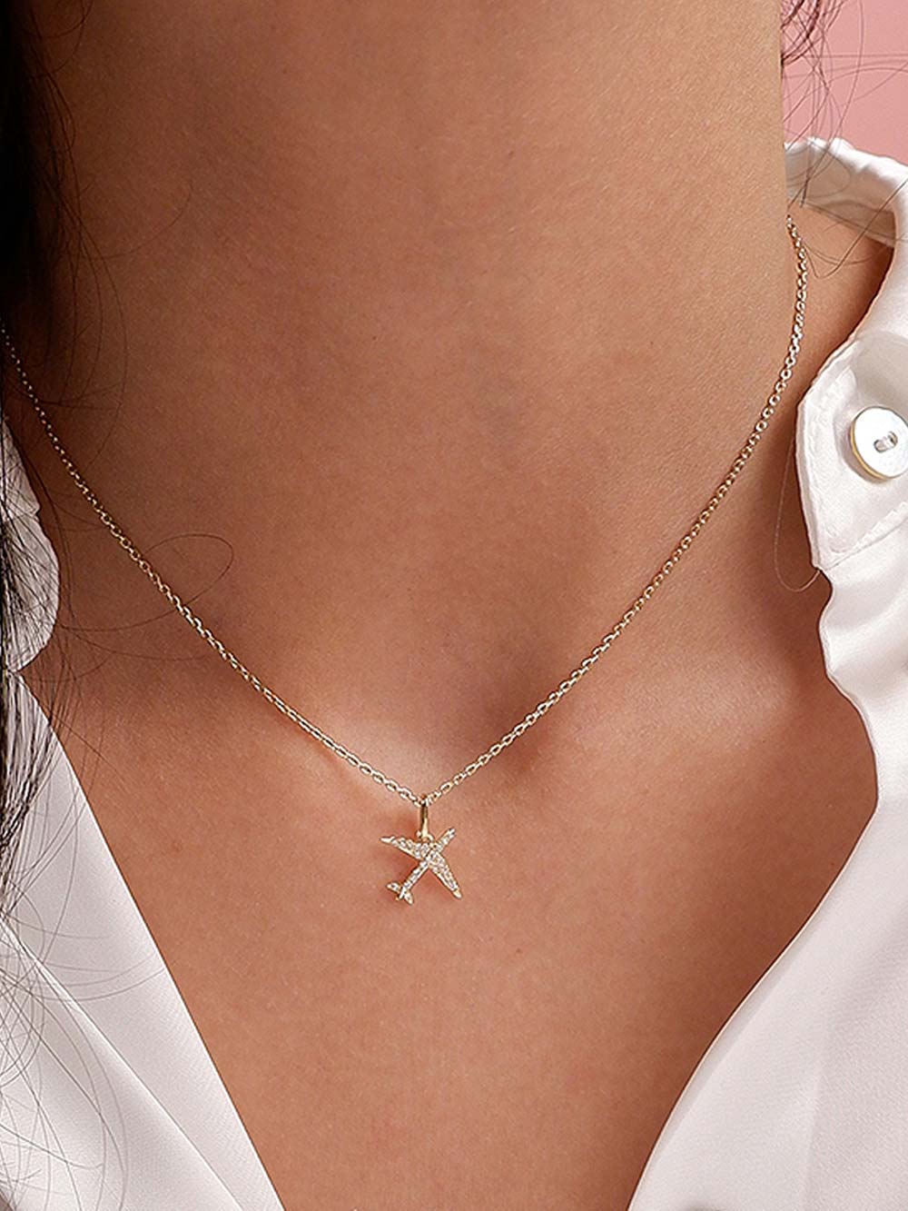 Flight Diamond Pendant in 14kt Gold (0.15cts)