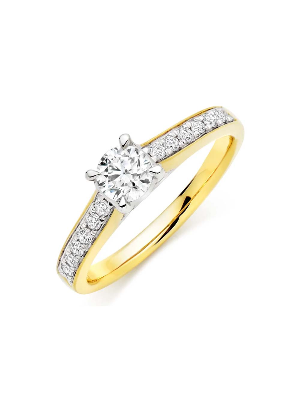 Diamond Engagement Ring in Yellow Gold