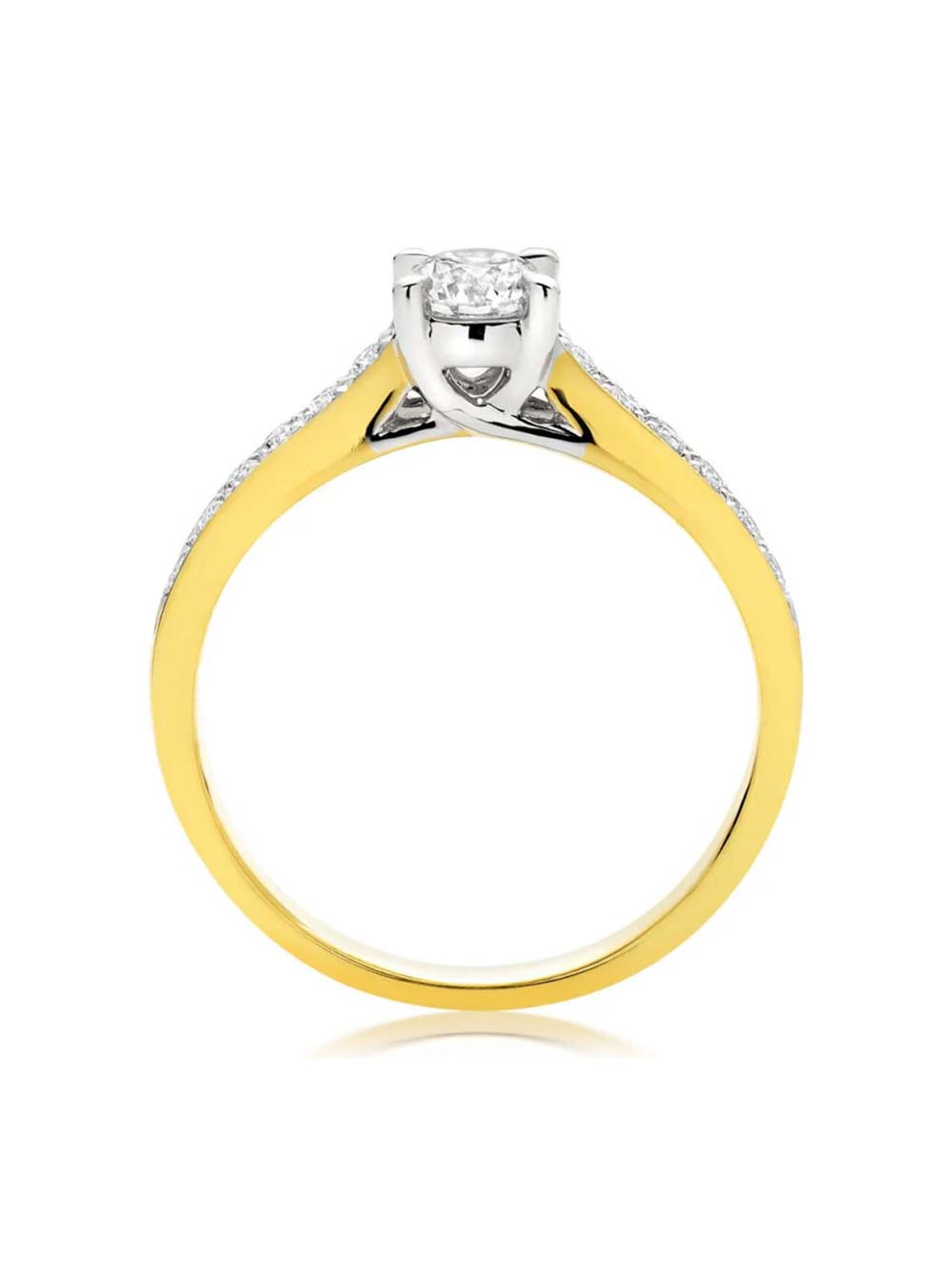 Diamond Engagement Ring in Yellow Gold