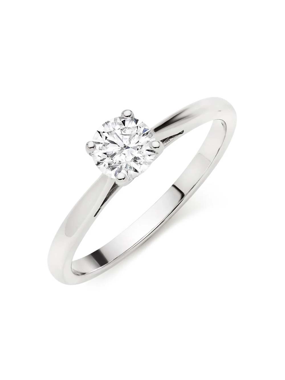 Rectangular Crystal Engagement Ring
