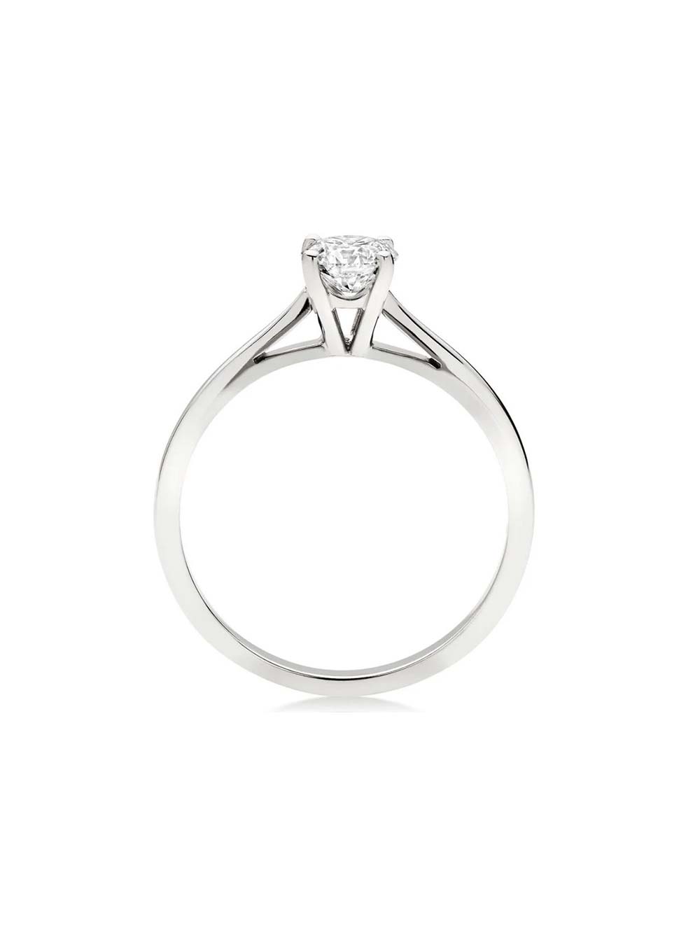 Rectangular Crystal Engagement Ring