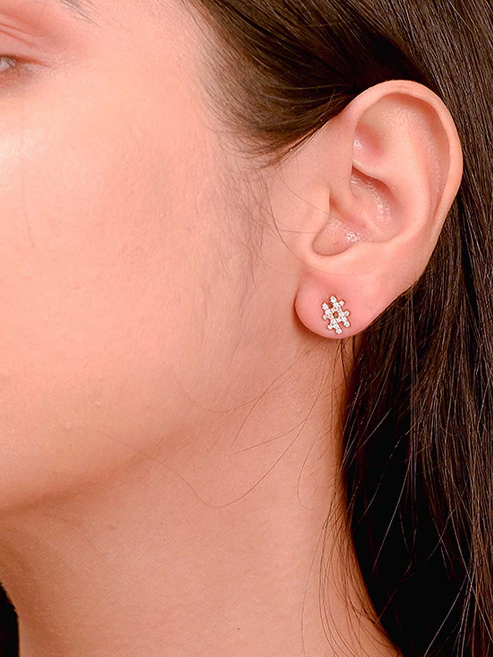 Hashtag Diamond Earring in 14kt Gold (0.20cts)