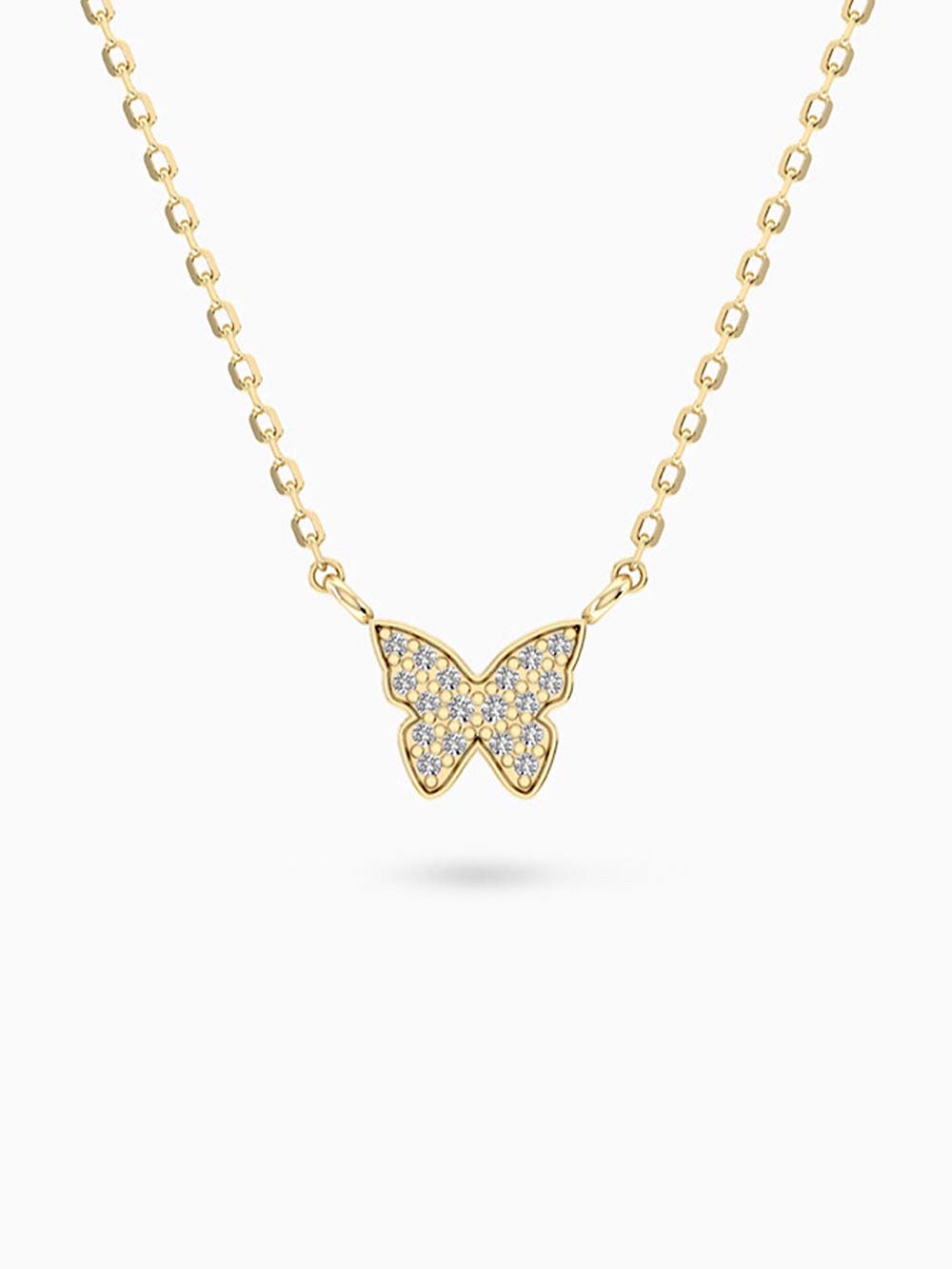 Butterfly Diamond Necklace in 14kt Gold (0.20cts)