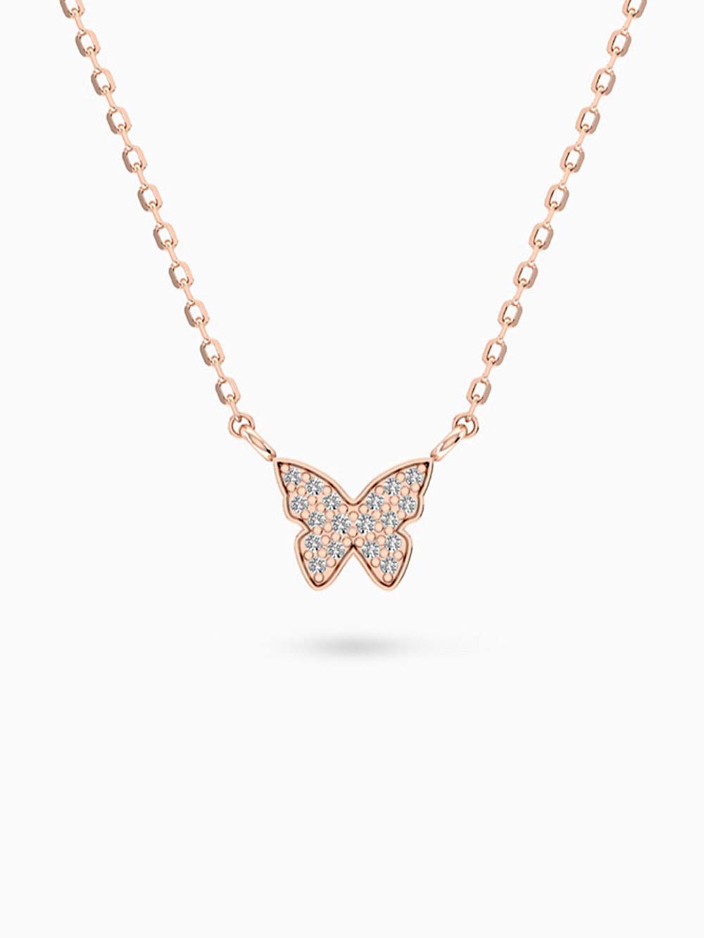Butterfly Diamond Necklace in 14kt Gold (0.20cts)