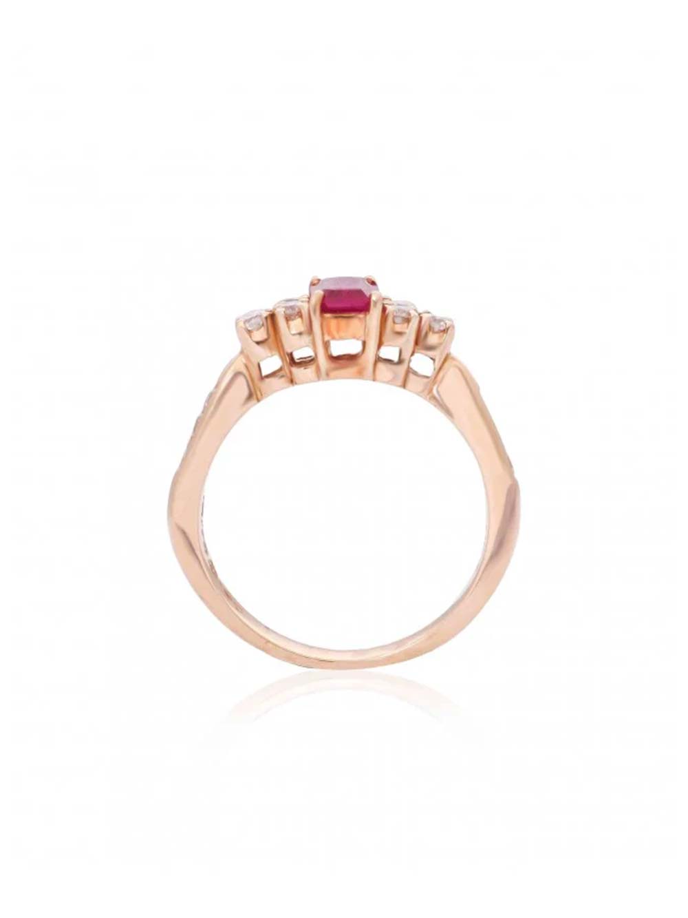 Rectangular Pink Sapphire Diamond Ring