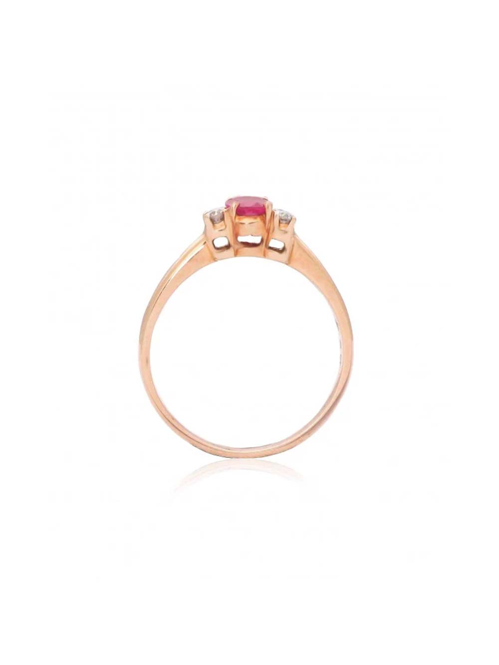 Pink Sapphire Ring with Side Diamonds