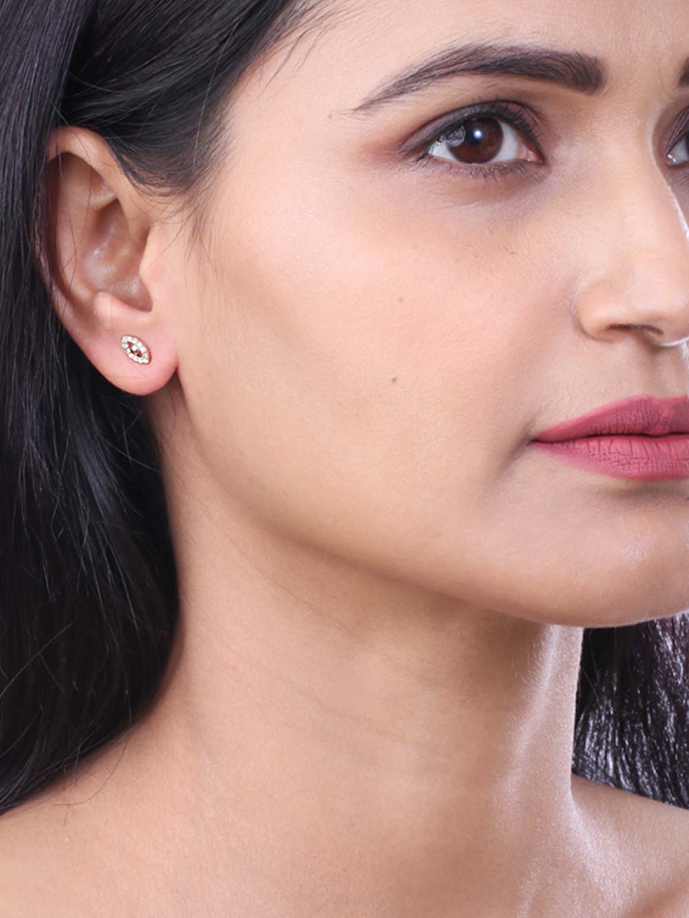 Evil Eye Diamond Studs made in 14kt Gold (0.15cts)