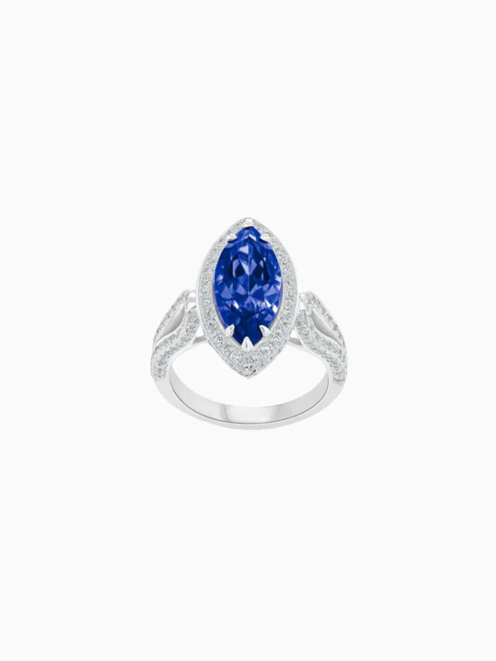 Solitaire Blue Sapphire Ring