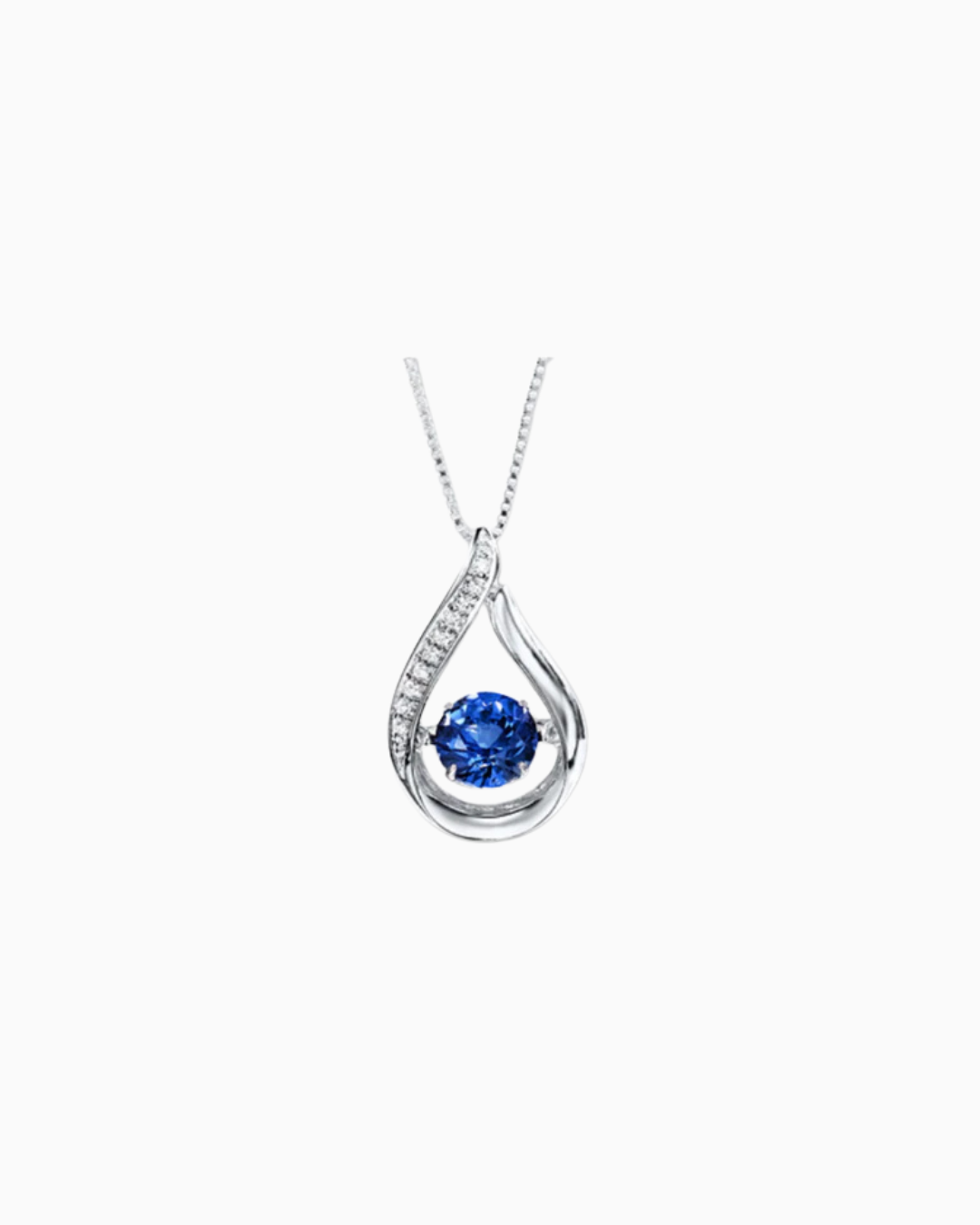 Blue Sapphire & Diamond Pendant – Regal Sophistication