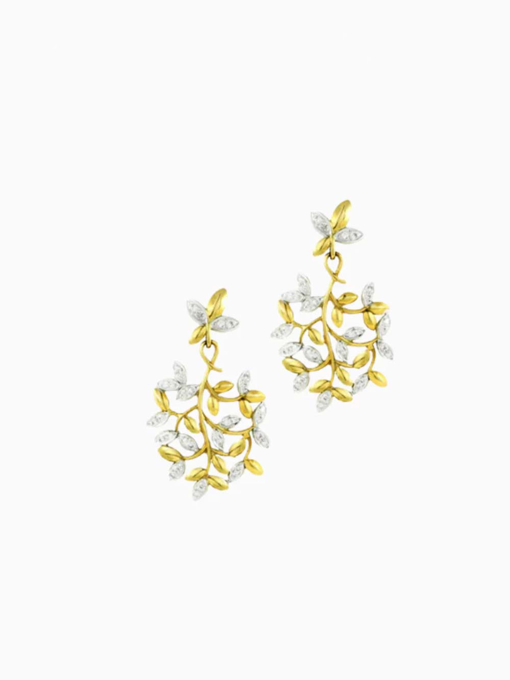 Leaf Diamond Earring in 14kt Gold (0.42cts)