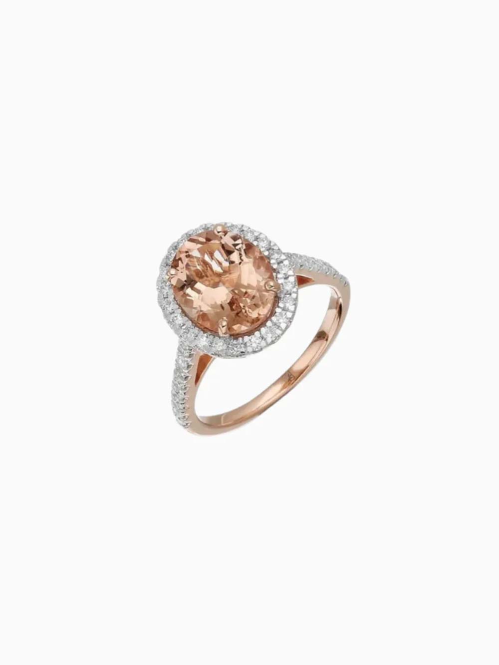 Morganite Diamond Ring