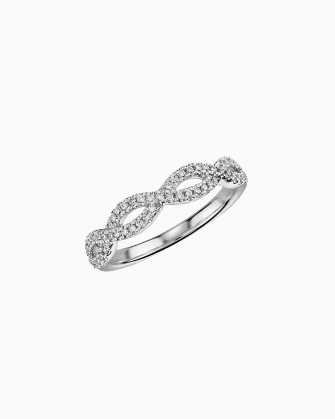 Infinity Twist Diamond Engagement Band in 14kt Gold (0.25cts)