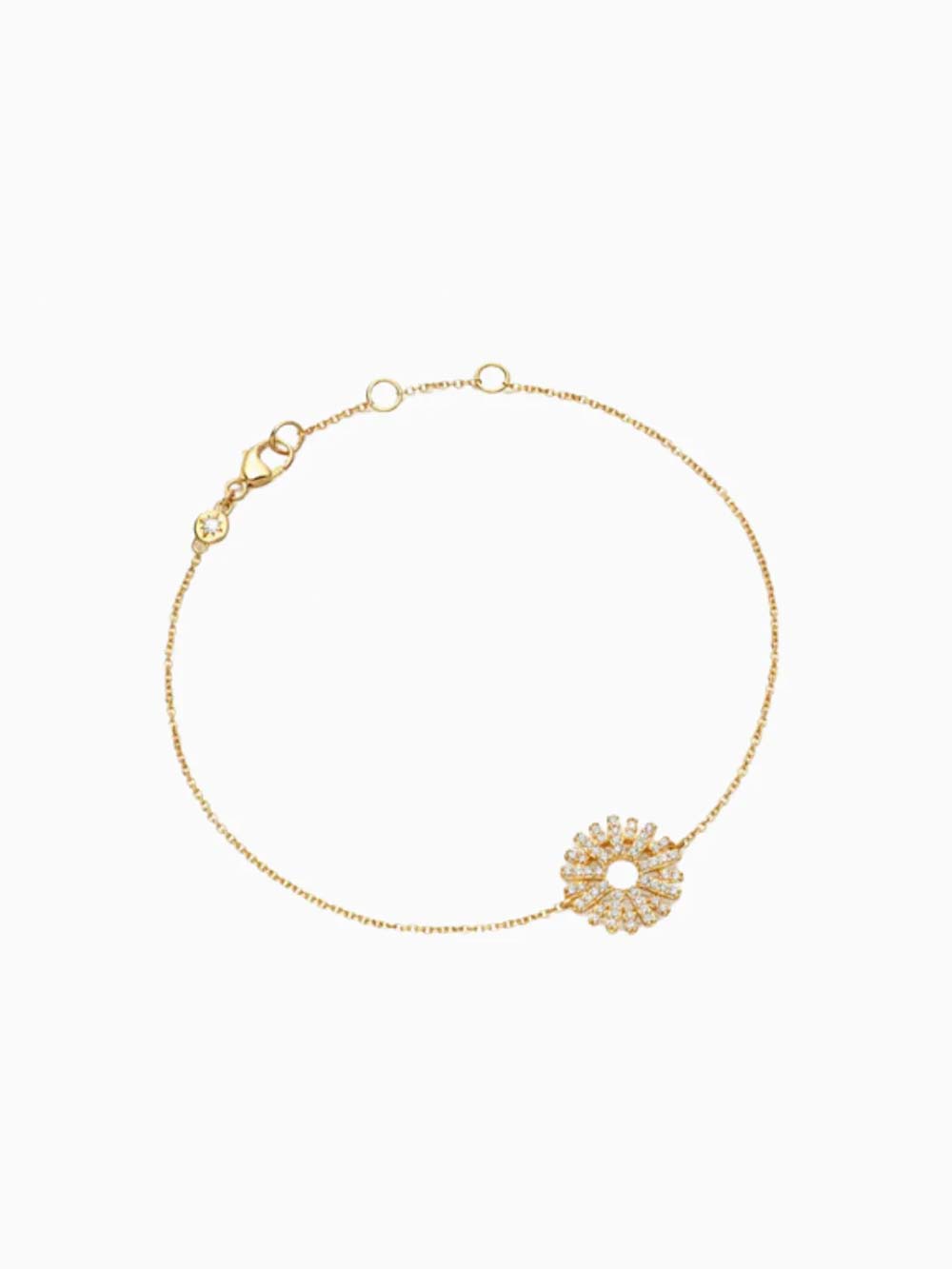 Rising Sun Diamond Bracelet in 14kt Gold (0.54cts)