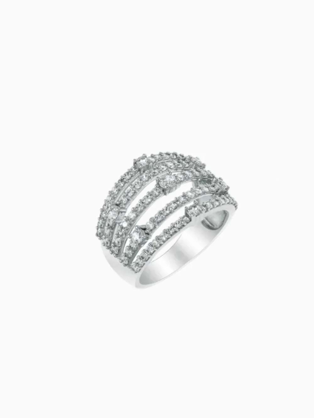 Multi-Row Diamond Cluster Ring in 14kt Gold (1.90cts)