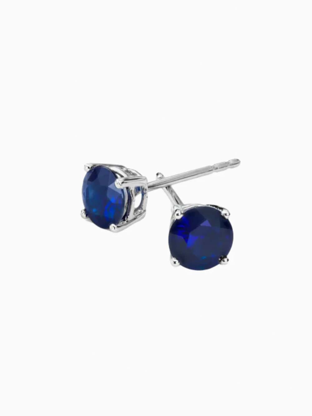 Ceylon Blue Sapphire Earring set in 14k White Gold (2.32cts Bs)