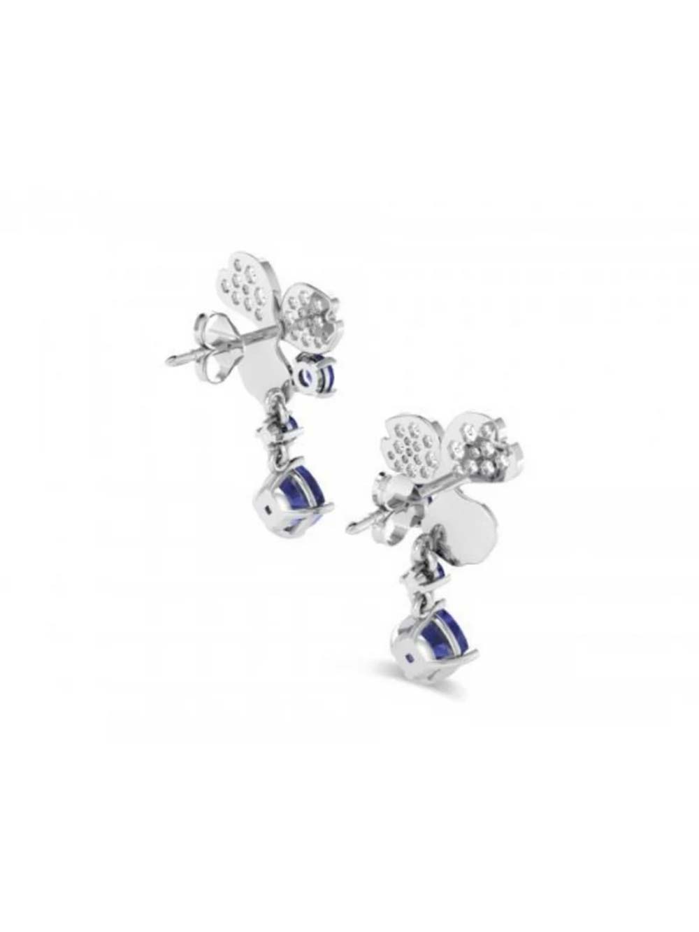 Tanzanite and Diamond Earring in 14kt Gold (4.5cts Tz)