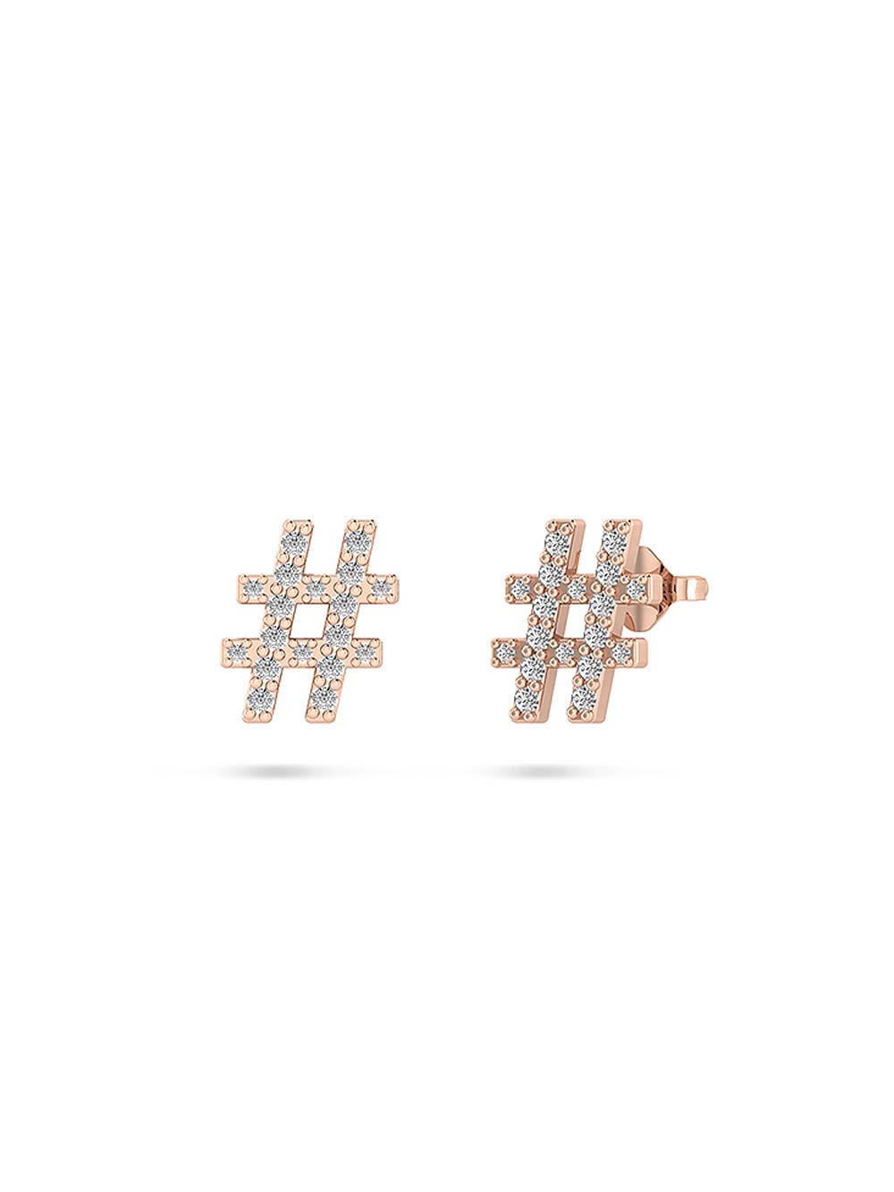 Hashtag Diamond Earring in 14kt Gold (0.20cts)