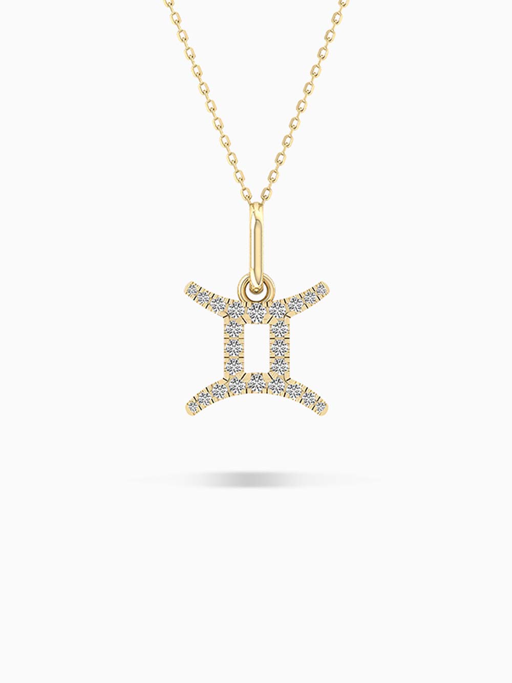 Gemini Zodiac Diamond Pendant in 14kt Gold (0.35cts)