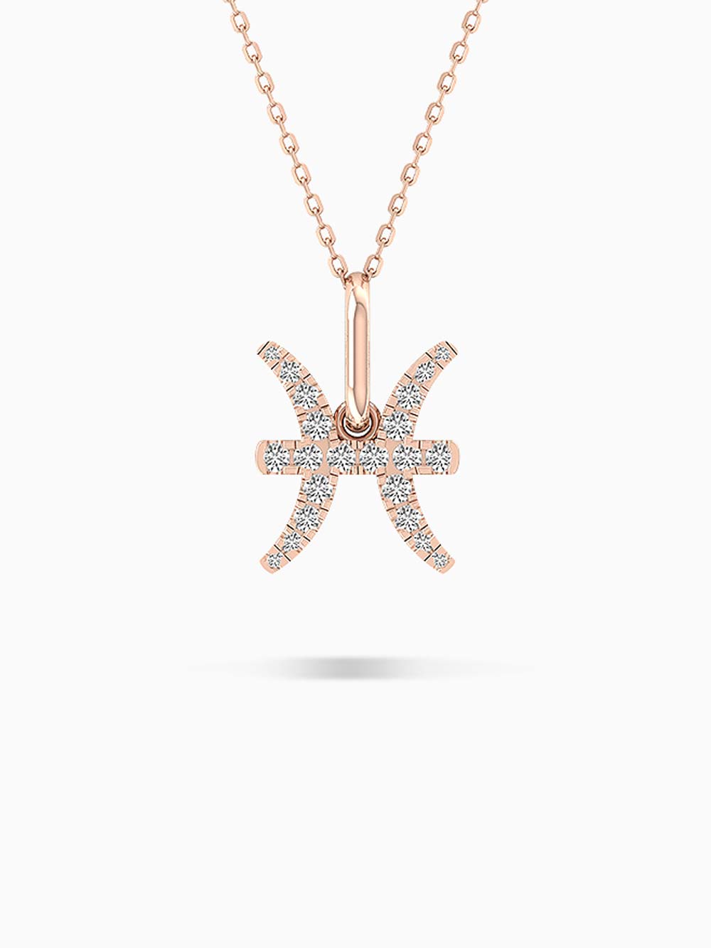 Pisces Zodiac Diamond Pendant in 14kt Gold (0.35cts)