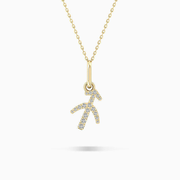 Sagittarius Zodiac Diamond Pendant in 14kt Gold (0.30cts)