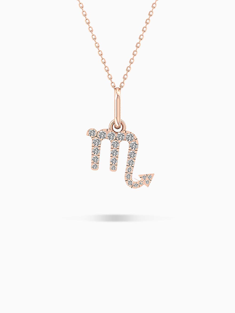 Scorpio Zodiac Gold Pendant in 14kt Gold (0.35cts)