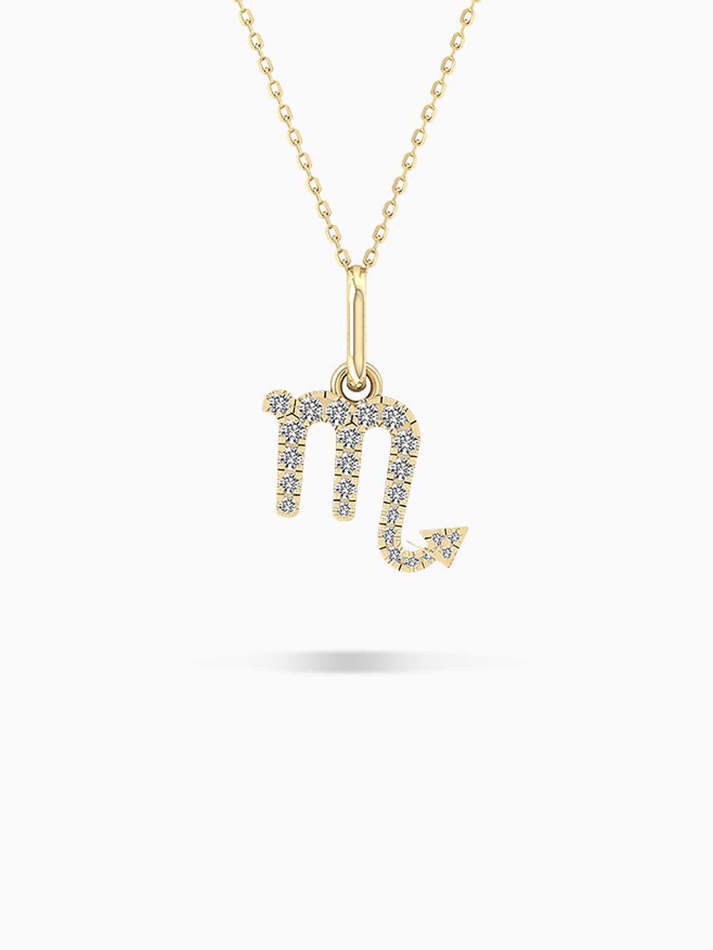 Scorpio Zodiac Gold Pendant in 14kt Gold (0.35cts)