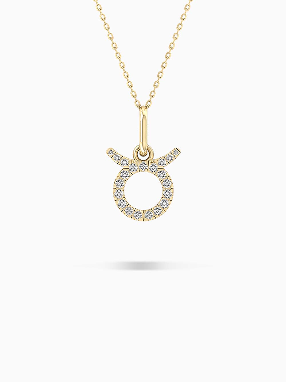 Taurus Zodiac Gold Pendant in 14kt Gold (0.35cts)