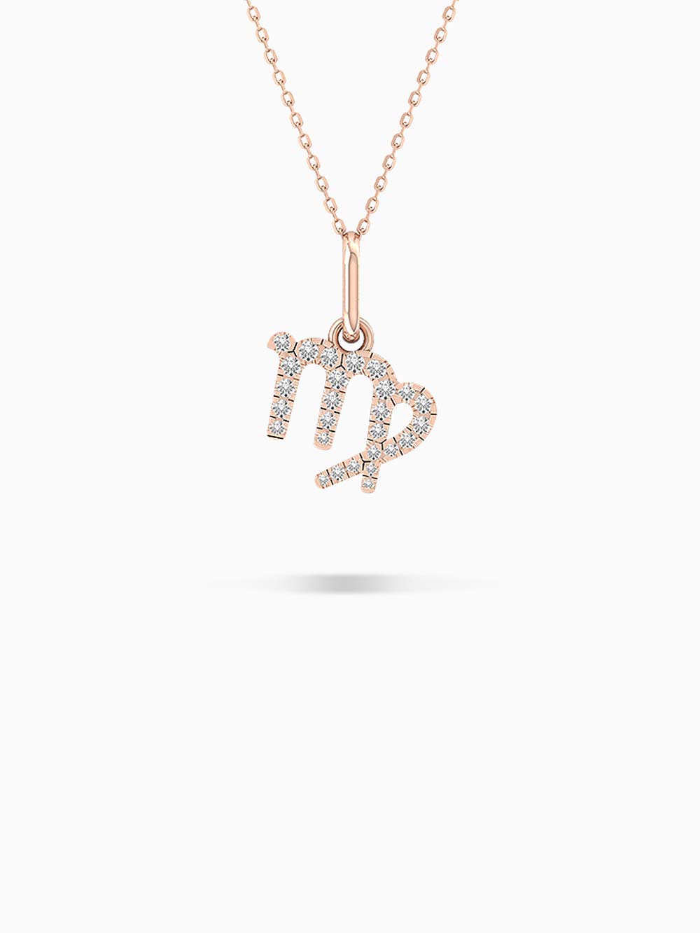 Virgo Zodiac Gold Pendant in 14kt Gold (0.35cts)