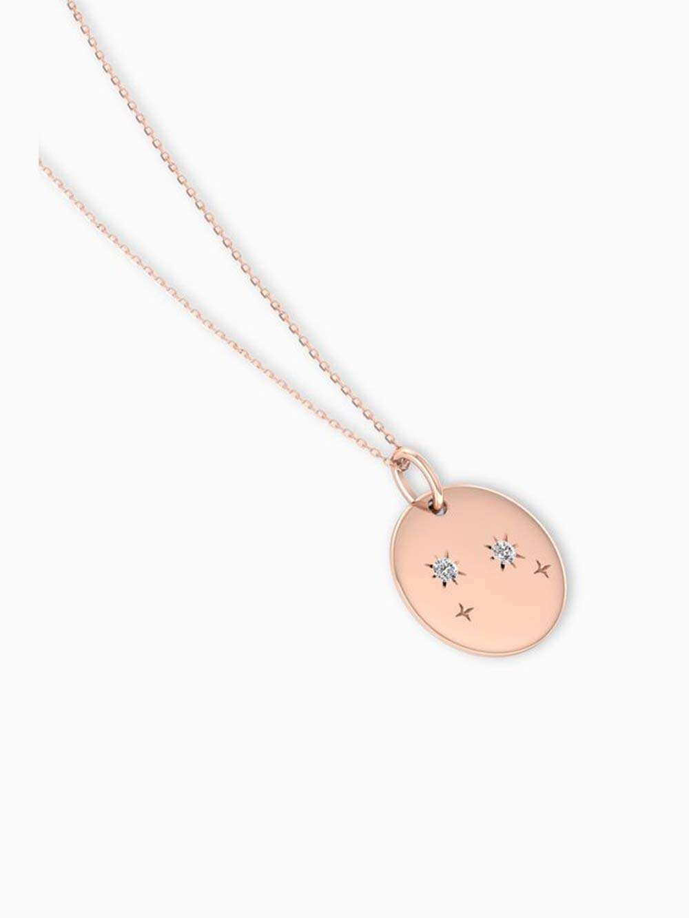 Capricorn Zodiac Constellation Pendant in 14kt Gold (0.09cts)