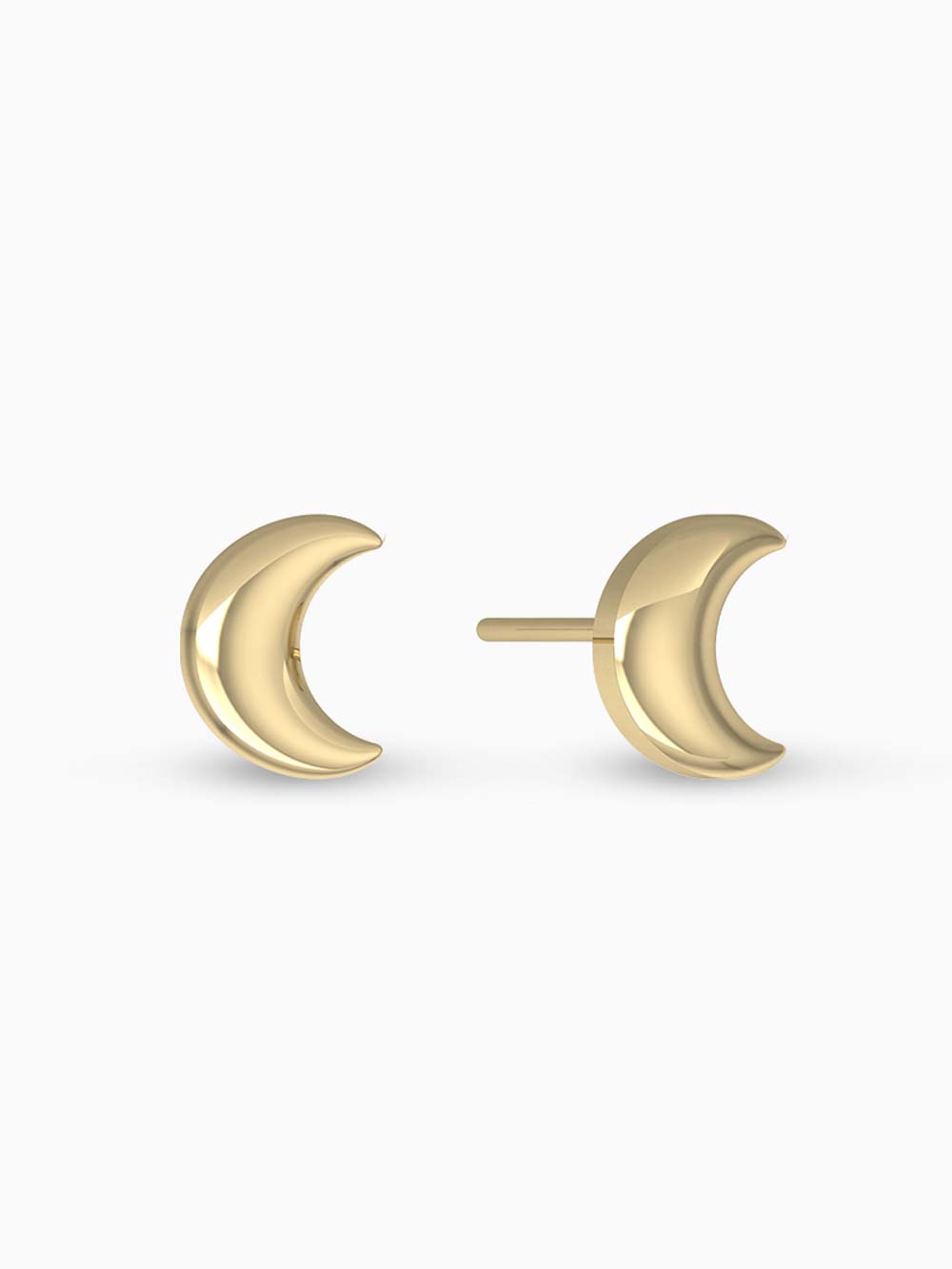 Gold Moon Earrings in 14kt Gold