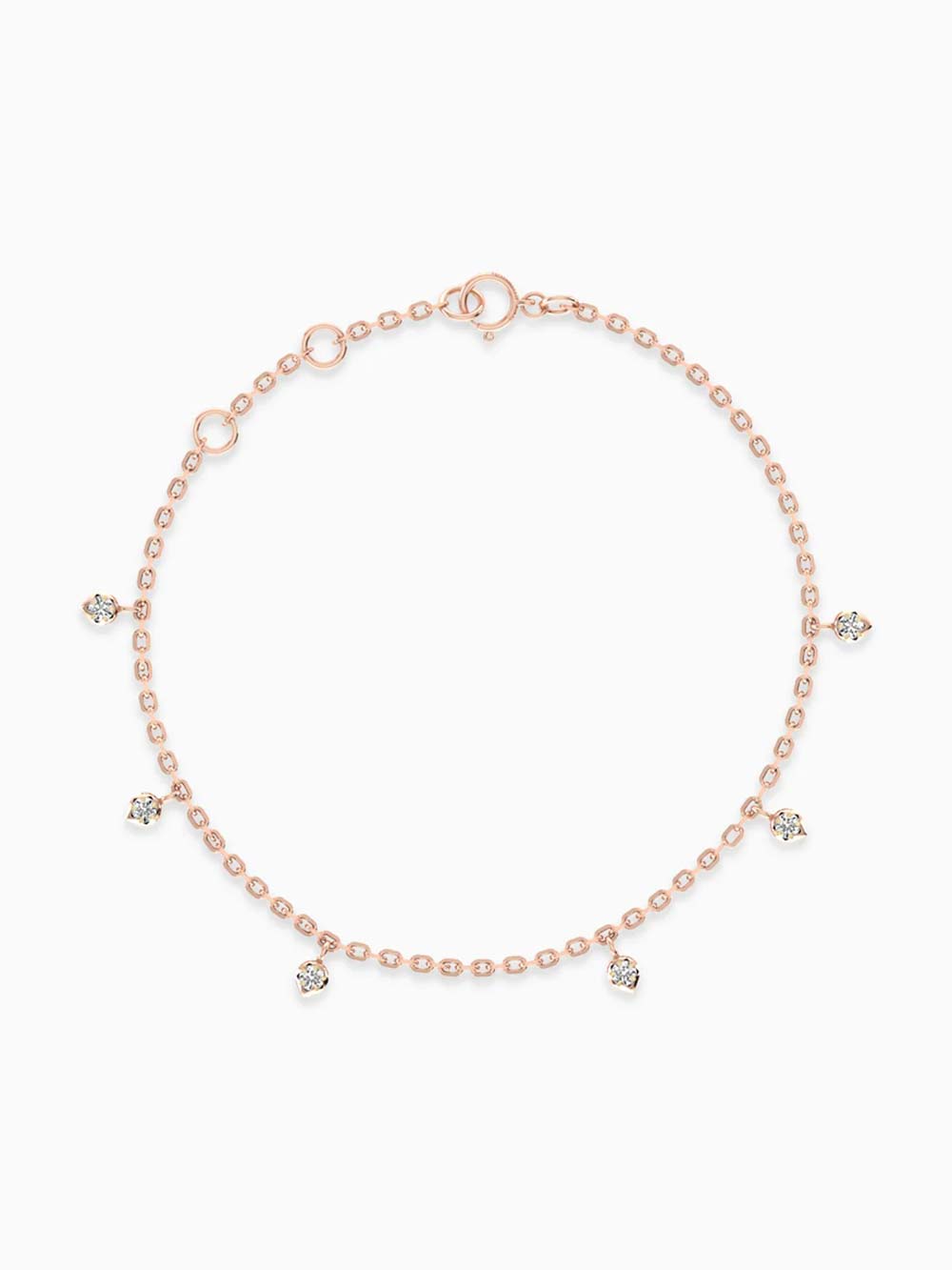 Leaf Dangling Diamond Bracelet in 14kt Gold (0.25cts)