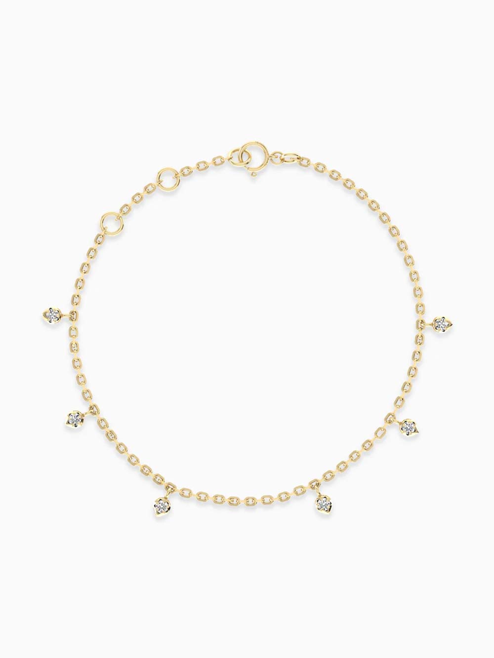 Leaf Dangling Diamond Bracelet in 14kt Gold (0.25cts)