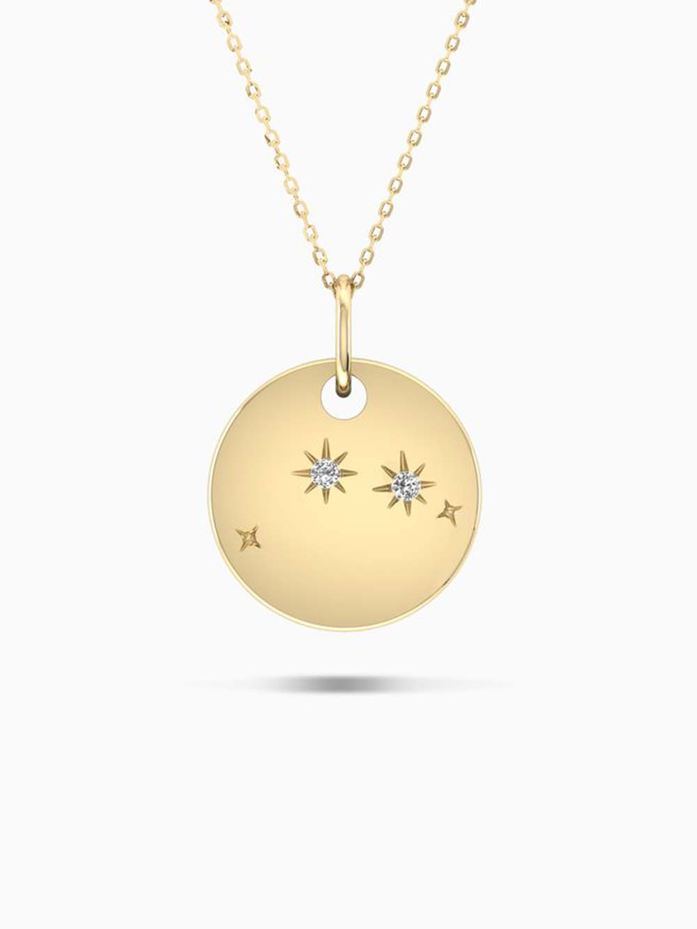 Aries Zodiac Constellation Pendant in 14kt Gold