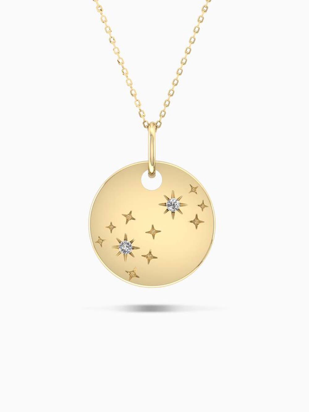 Scorpio Zodiac Constellation Pendant in 14kt Gold