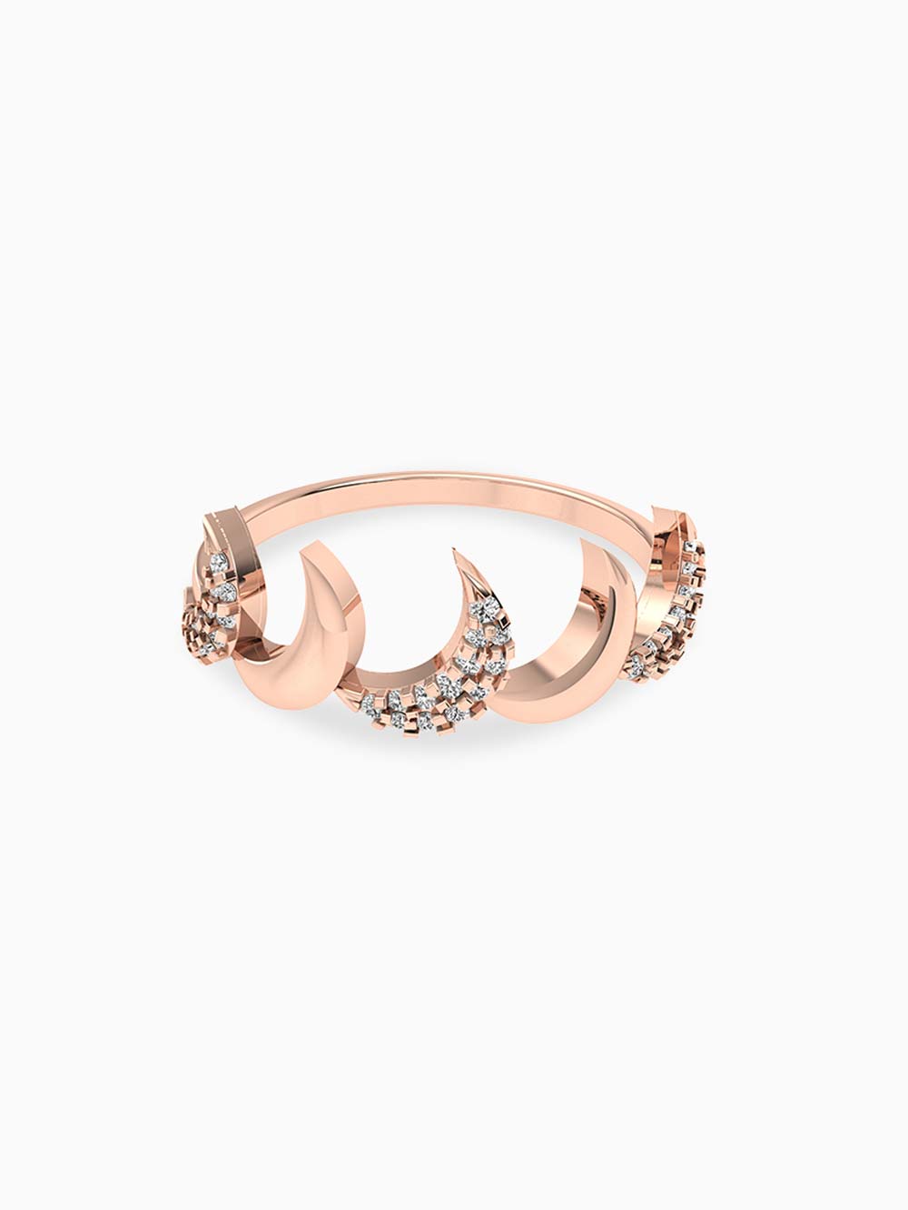 Moon Diamond & Gold Ring in 14kt Gold (0.12cts)