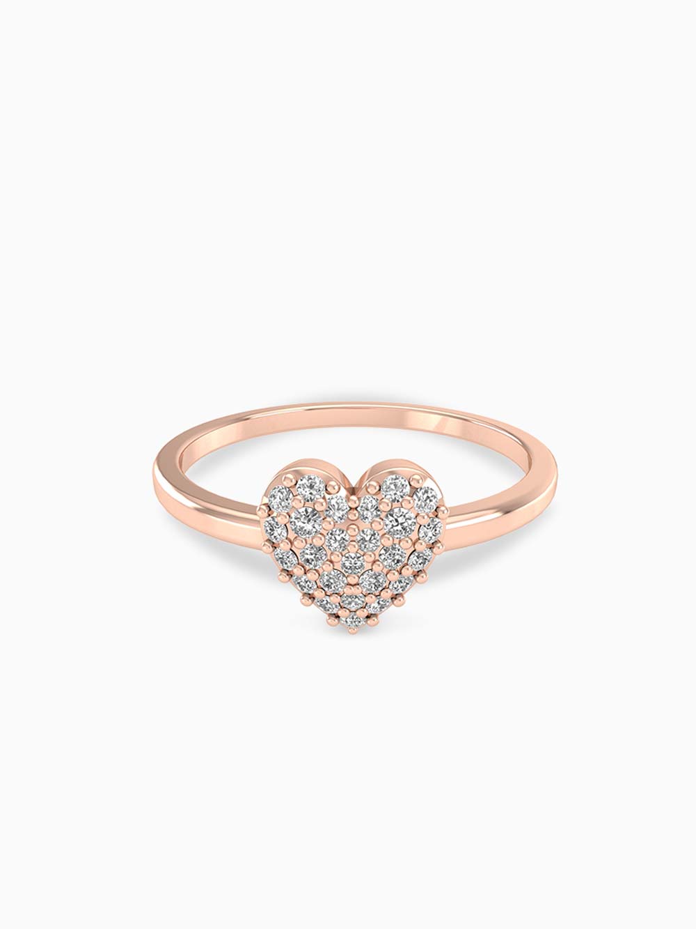 Heart Shape Diamond Ring in 14kt Gold (0.14cts)